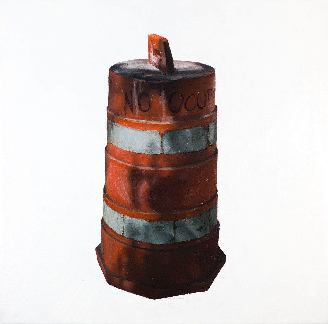 porta baliza, Óleo, sobre lino, 30 x 30 cm