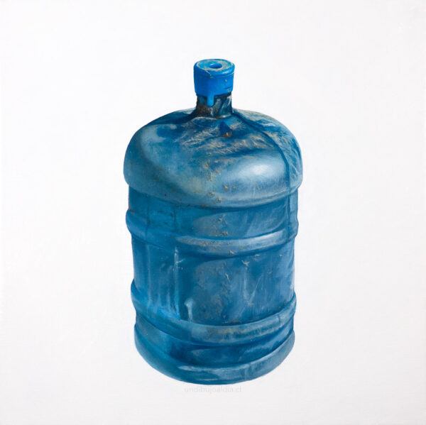 bidón de agua, Óleo, sobre lino, 30 x 30 cm