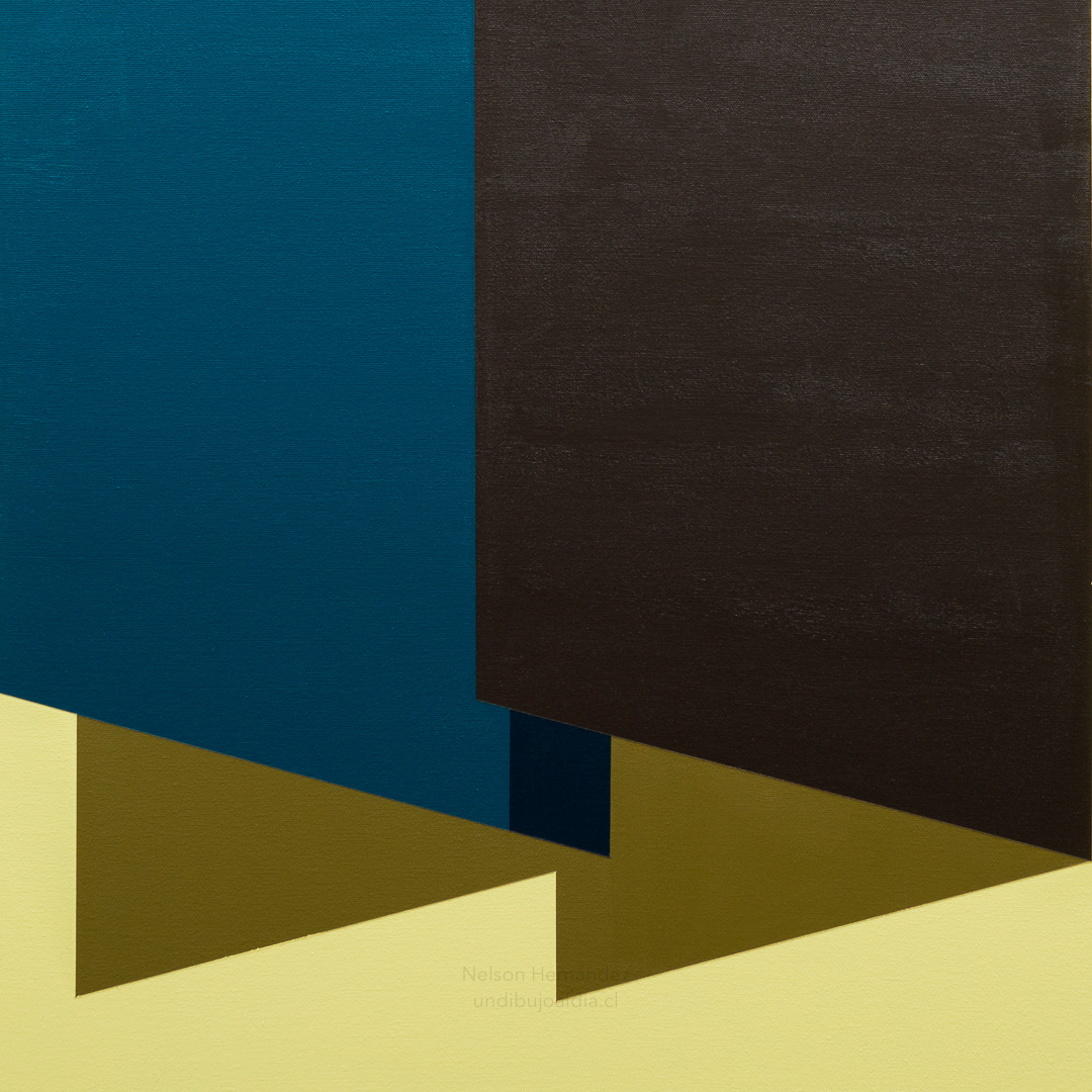 composition III, Acrylic, About cotton fabric, 100 x 100 cm / 39 x 39 in