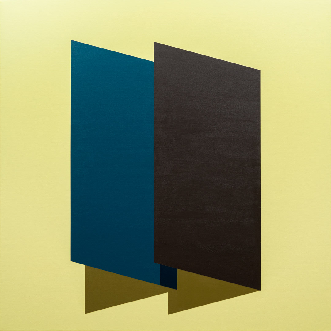 composition III, Acrylic, About cotton fabric, 100 x 100 cm / 39 x 39 in