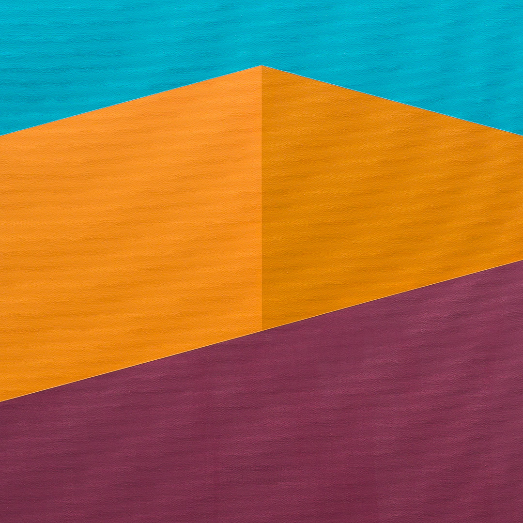 composition IV, Acrylic, About cotton fabric, 100 x 100 cm / 39 x 39 in