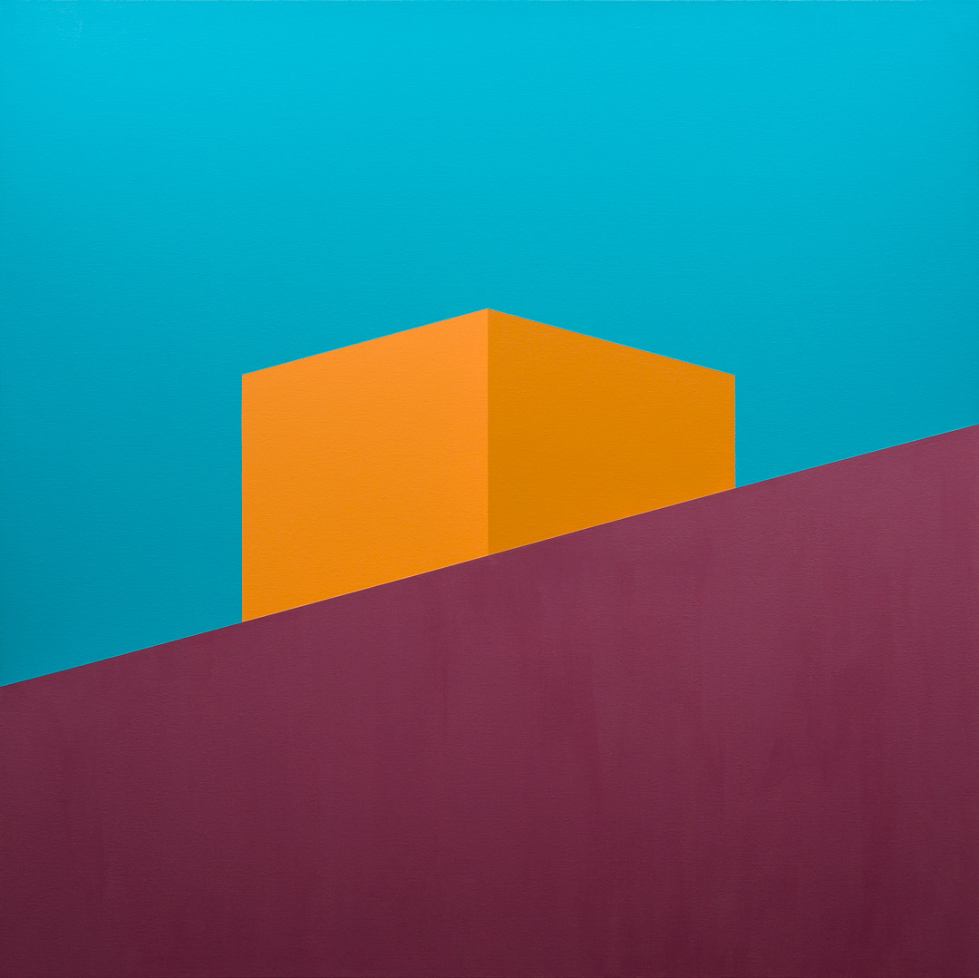 composition IV, Acrylic, About cotton fabric, 100 x 100 cm / 39 x 39 in