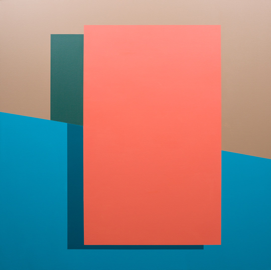 composition VI, Acrylic, About cotton fabric, 100 x 100 cm / 39 x 39 in