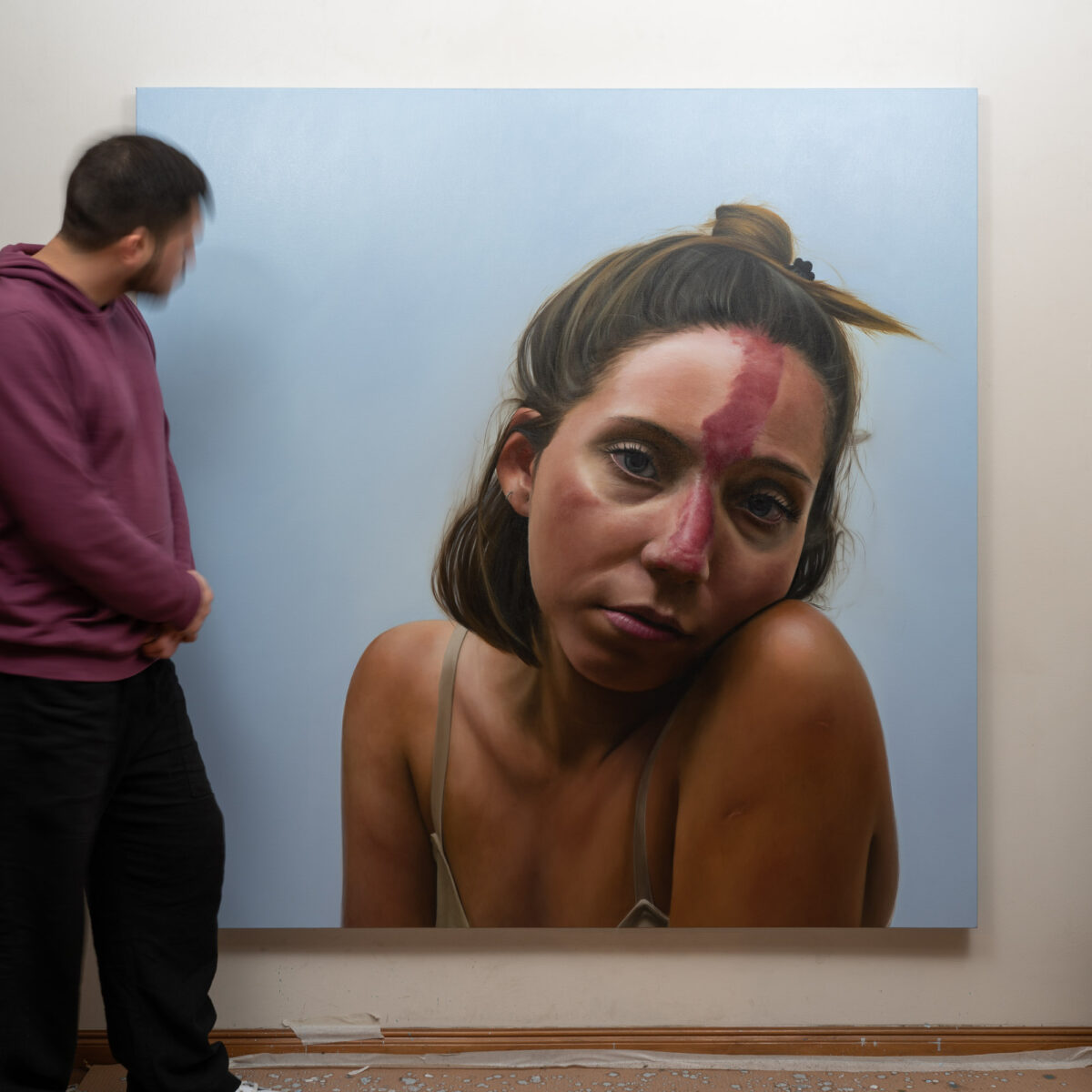 Sofía, Óleo, sobre tela de algodón, 150 x 150 cm