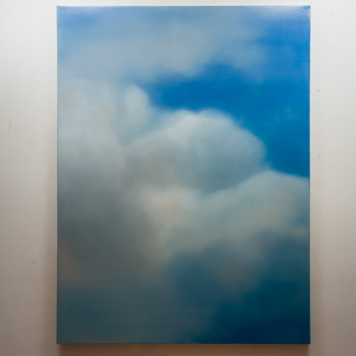 Cielo IV, Óleo, sobre tela de algodón, 160 x 120 cm