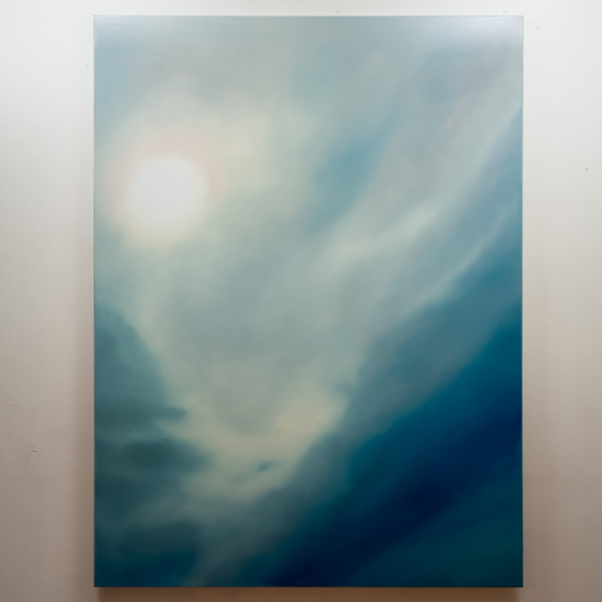 Cielo V, Óleo, sobre tela de algodón, 160 x 120 cm