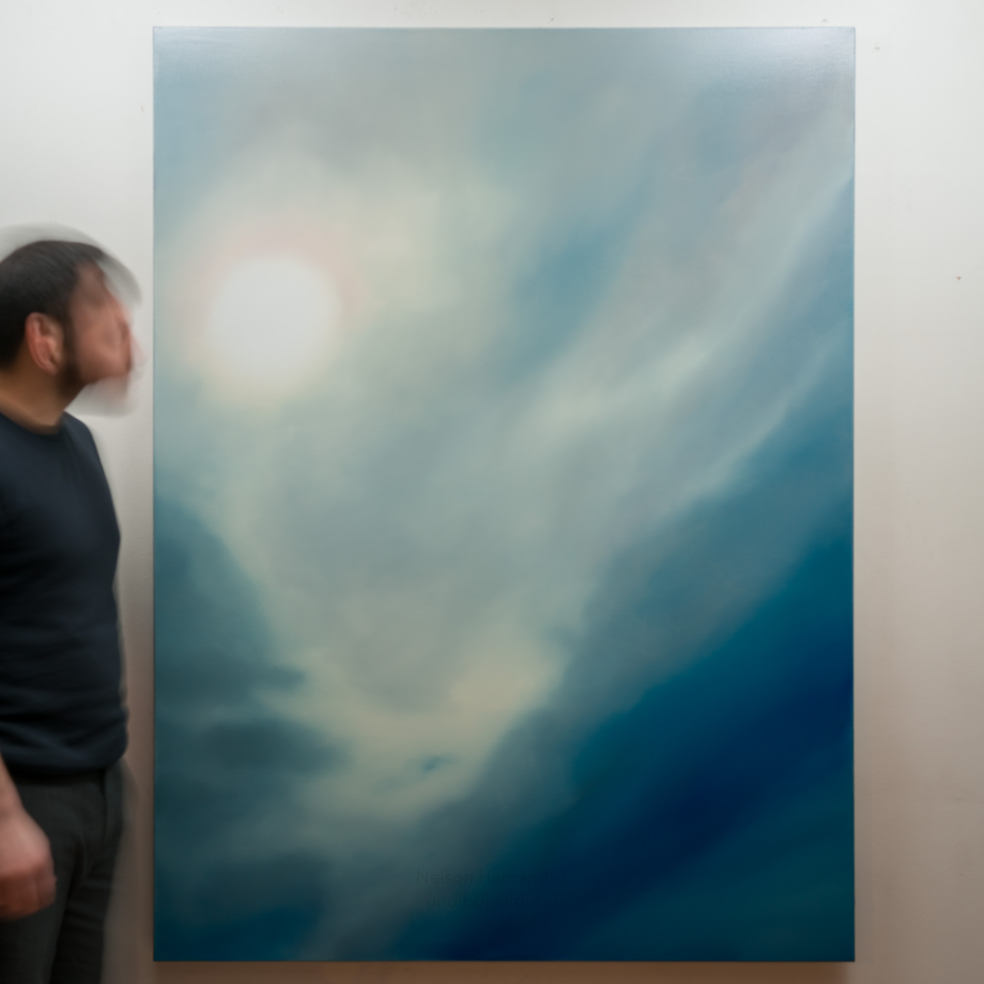 Sky V, Oil, About cotton fabric, 160 x 120 cm / 62.9 x 47.2 in