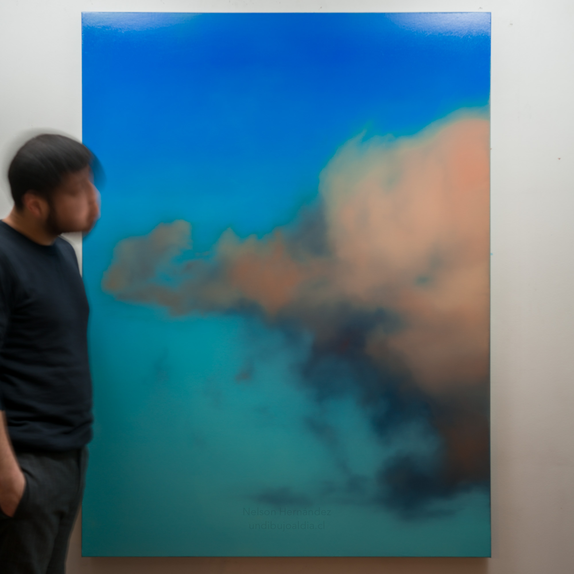 Sky VI, Oil, About cotton fabric, 160 x 120 cm / 62.9 x 47.2 in