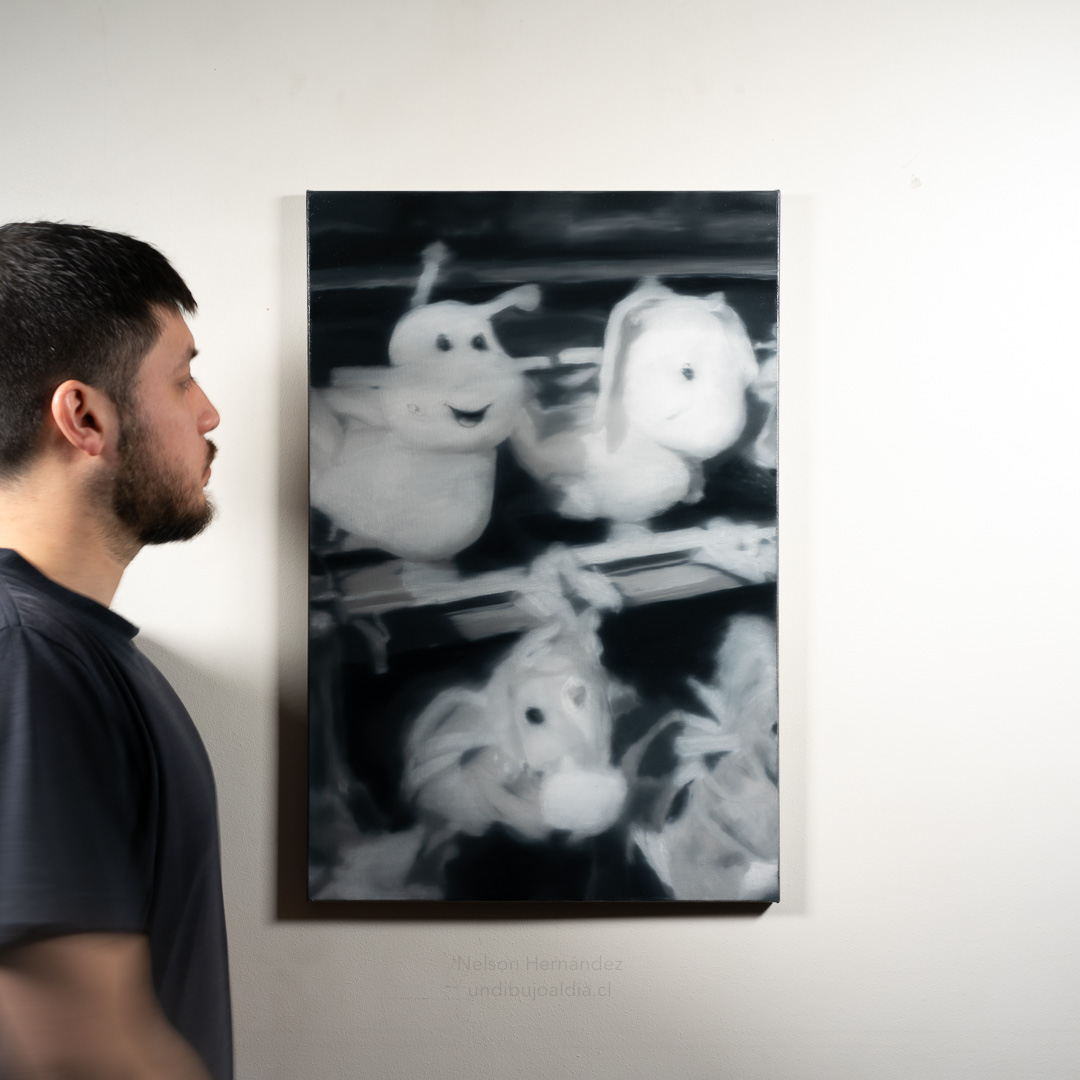 juguetes, Óleo, sobre tela de algodón, 67 x 45 cm