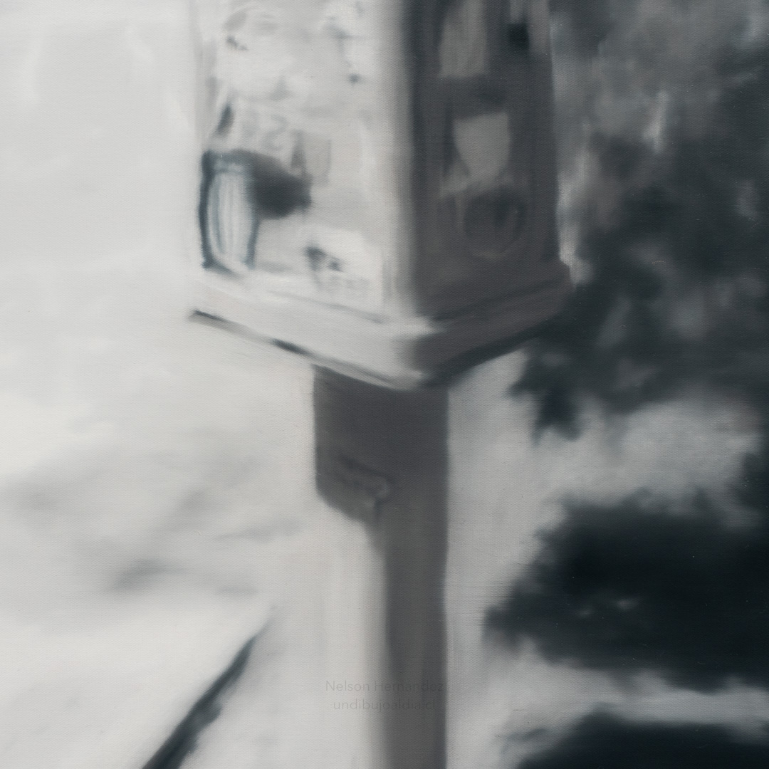 caja con cables, Óleo, sobre tela de algodón, 67 x 45 cm