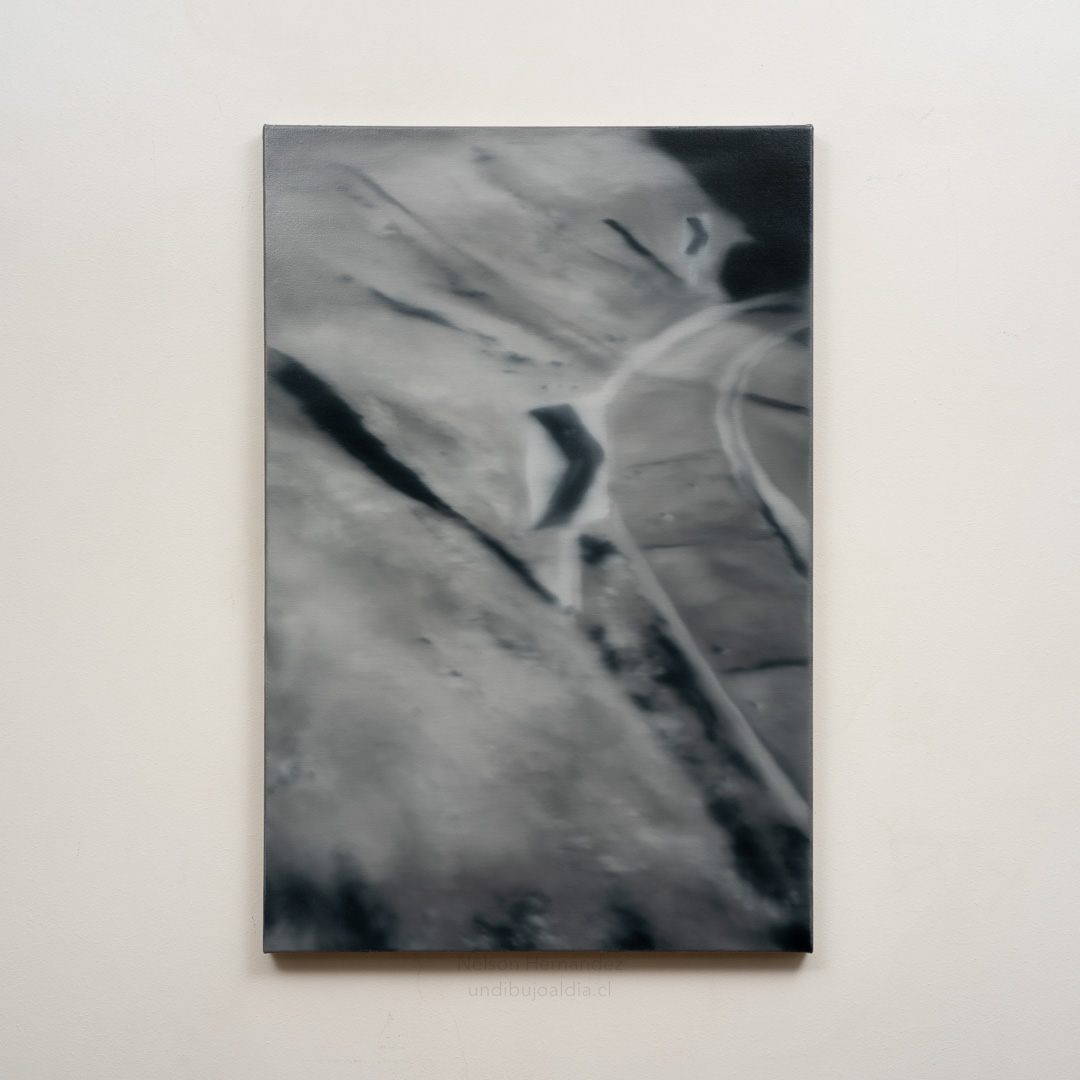 curva, Óleo, sobre tela de algodón, 67 x 45 cm