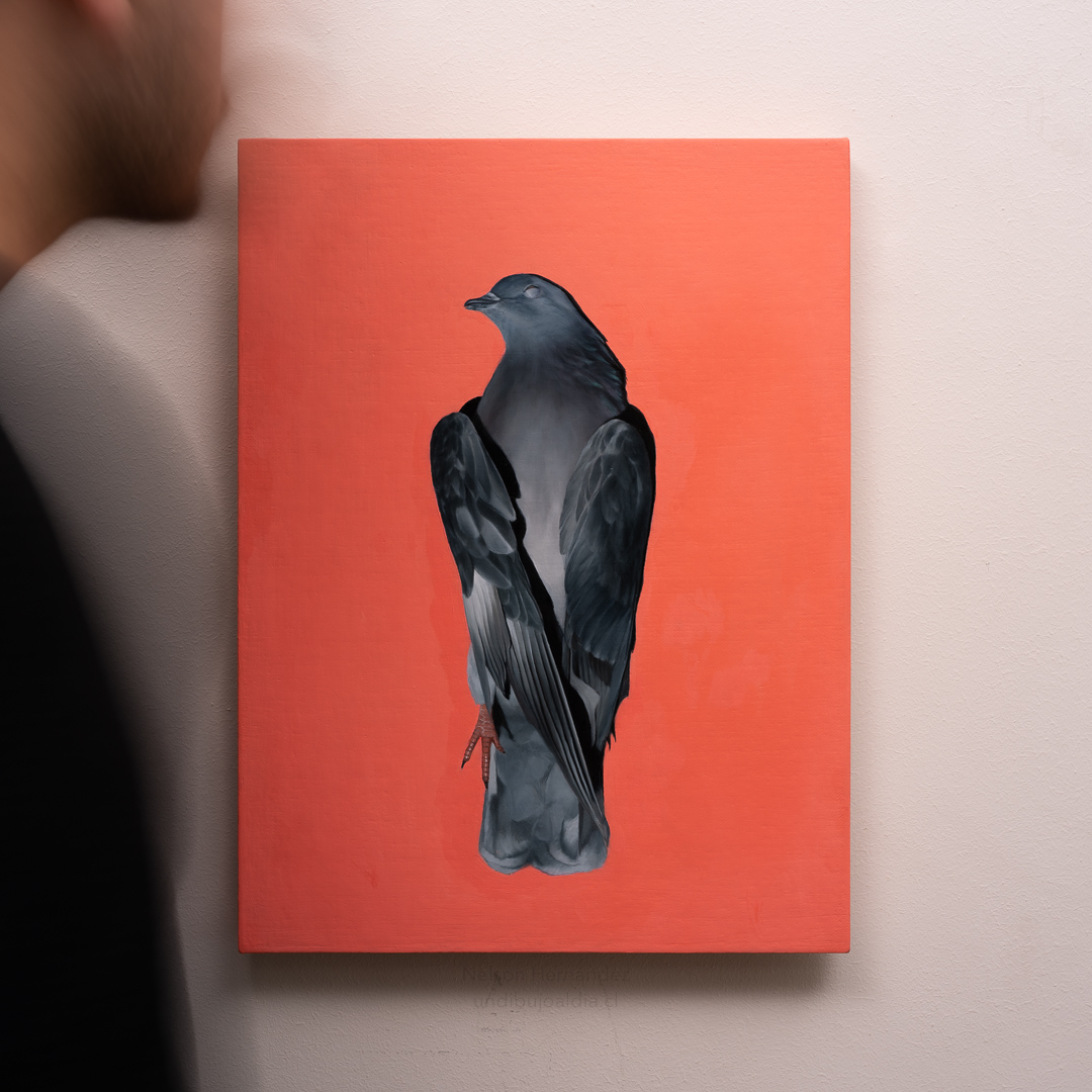 estudio para Espíritu Santo, Óleo, sobre madera entelada, 30 x 40 cm