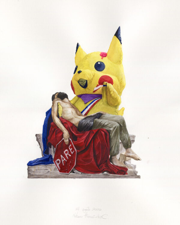 Pietà, Acuarela, sobre papel Arches 300g Satinado, 26 x 36 cm