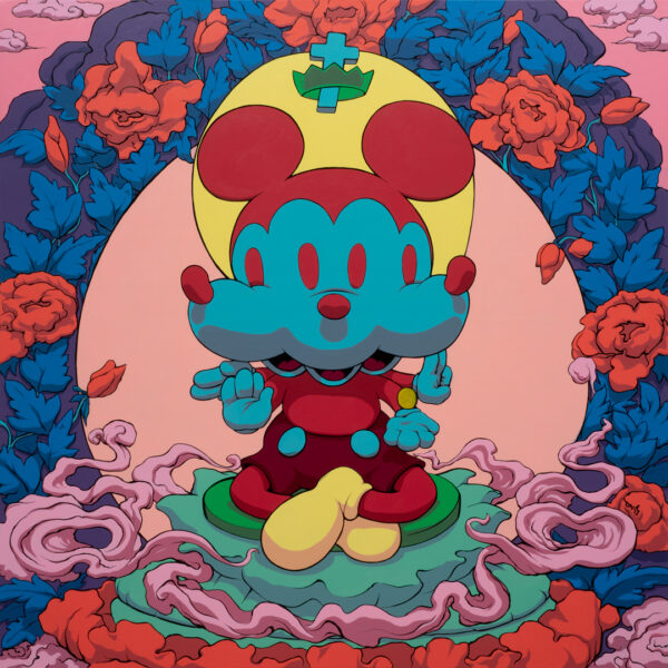 Only big flowers bloom in the capitalist garden, Acrílico, sobre tela de algodón, 100 x 100 cm