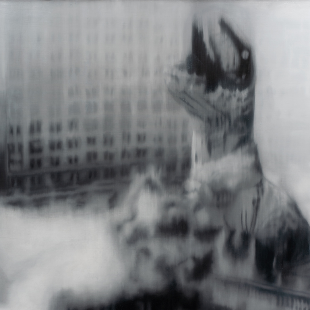 A Powerful Enemy, Oil, About linen, 120 x 120 cm / 47 x 47 in