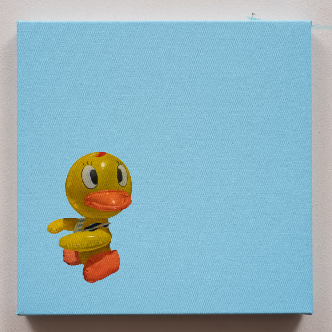 Duck face, Óleo y Acrílico, sobre tela de algodón, 30 x 30 cm
