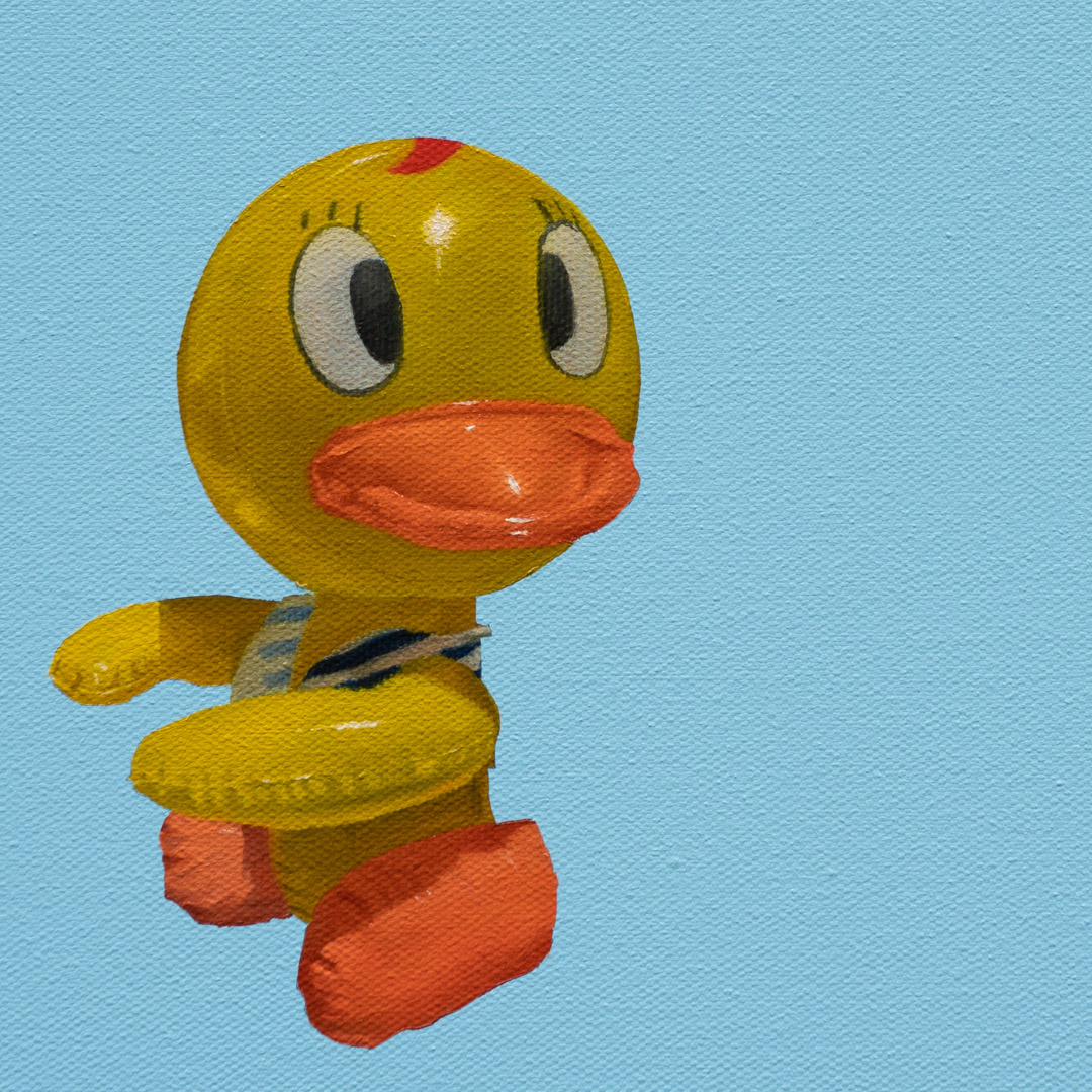 Duck face, Óleo y Acrílico, sobre tela de algodón, 30 x 30 cm