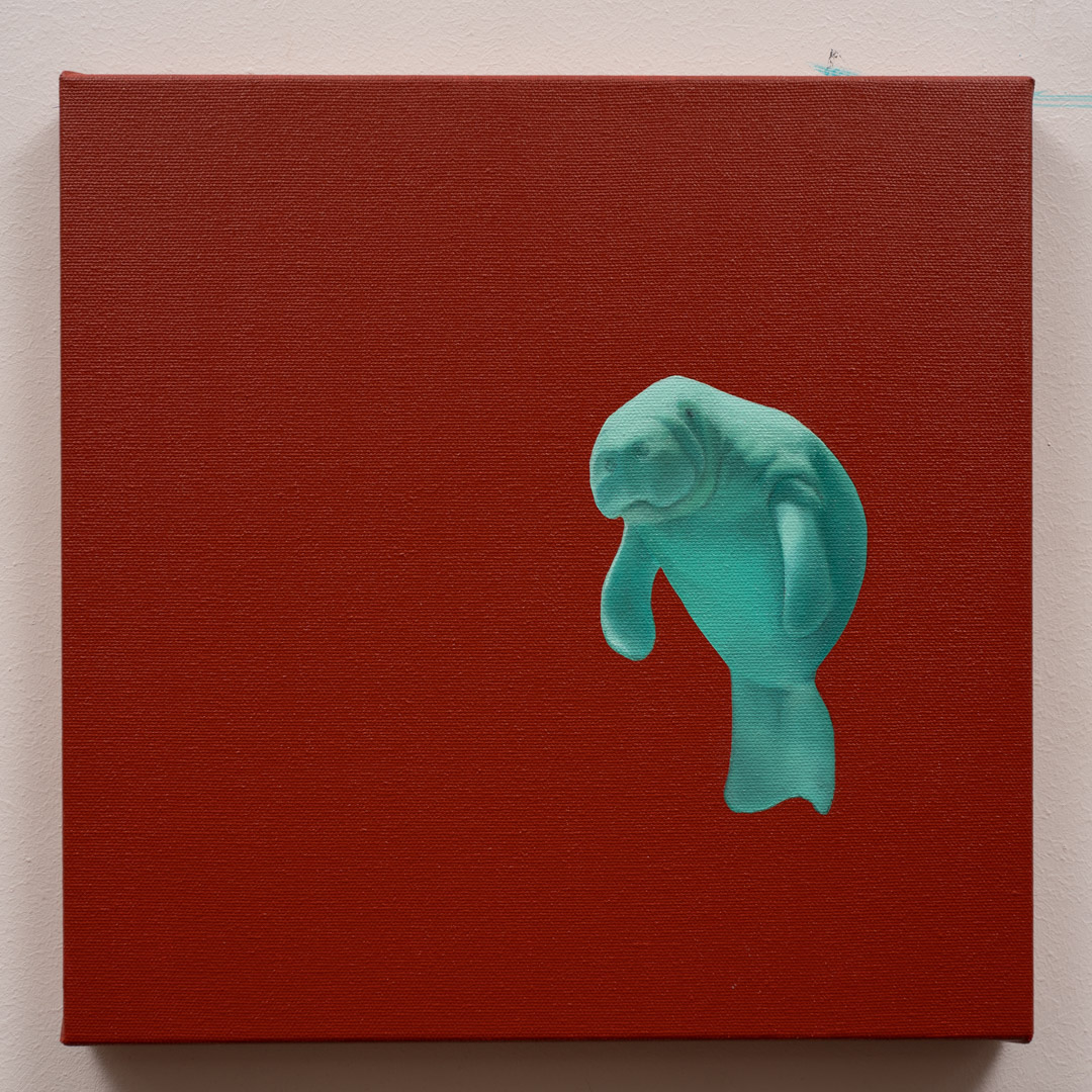 manati, Óleo y Acrílico, sobre tela de algodón, 30 x 30 cm