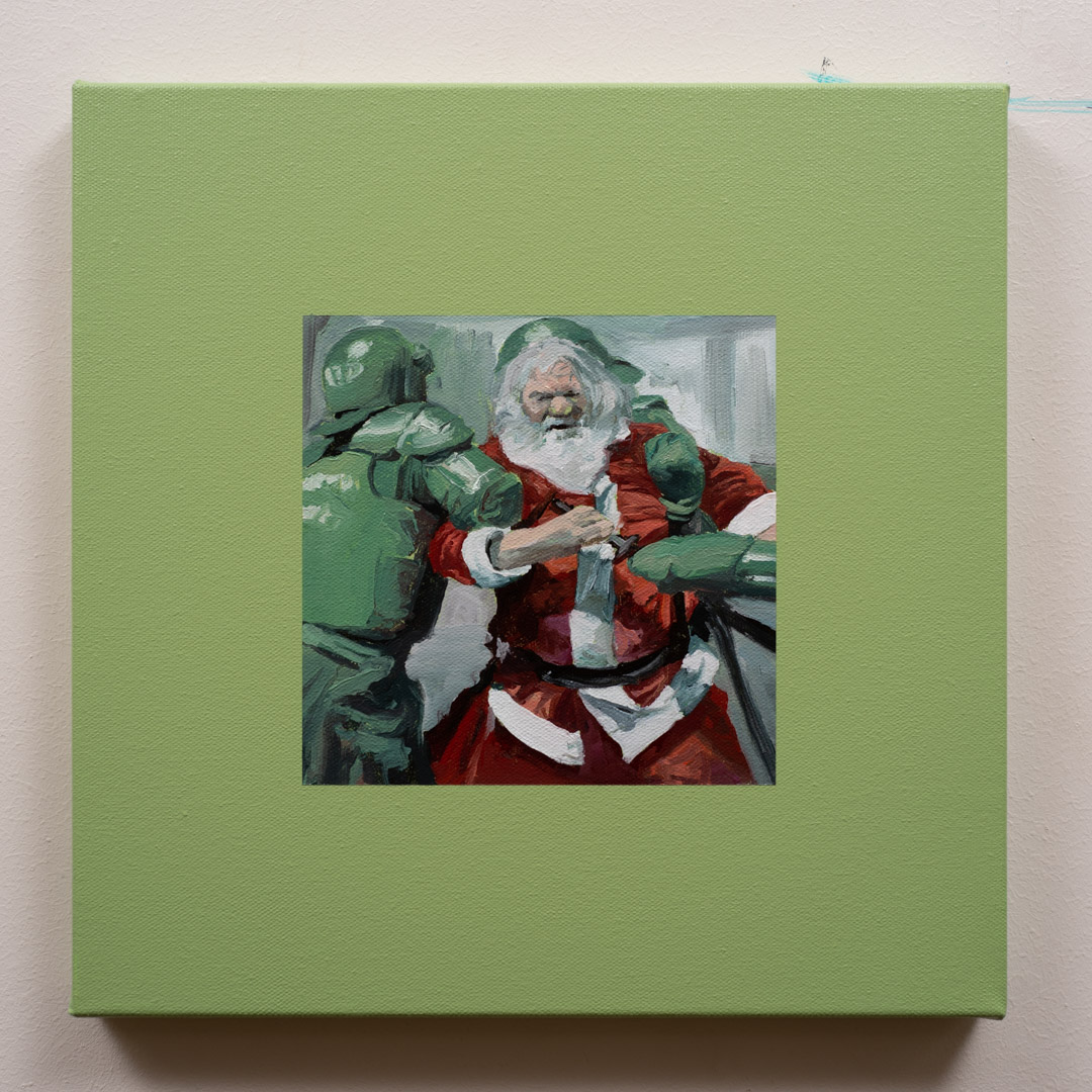 Bad Boys, Óleo y Acrílico, sobre tela de algodón, 30 x 30 cm