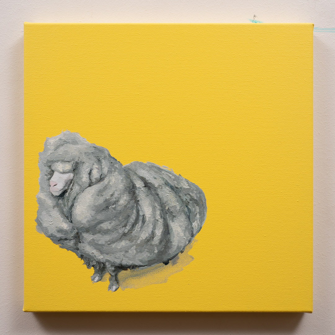 Dolly Parton, Oil and Acrylic, About cotton fabric, 30 x 30 cm / 11.8 x 11.8 in