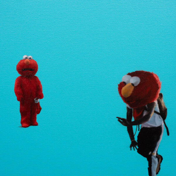 Elmos, Oil and Acrylic, About cotton fabric, 30 x 30 cm / 11.8 x 11.8 in