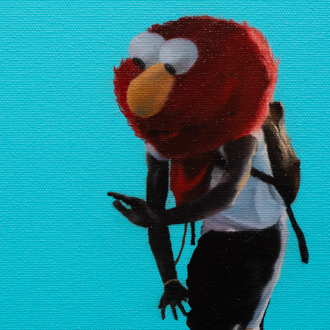 Elmos, Oil and Acrylic, About cotton fabric, 30 x 30 cm / 11.8 x 11.8 in