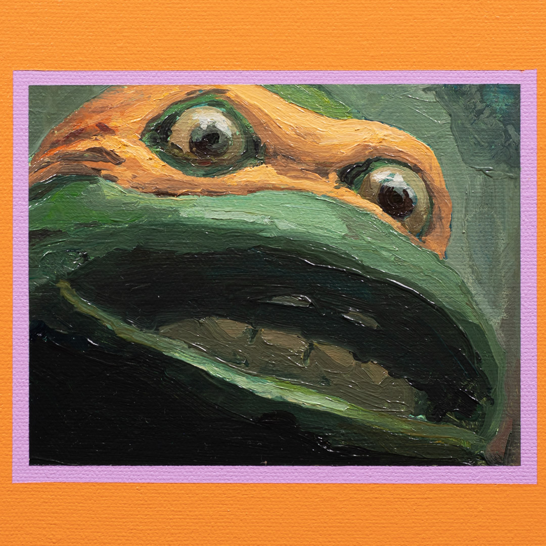 I’m Rick James b****, Oil and Acrylic, About cotton fabric, 30 x 30 cm / 11.8 x 11.8 in