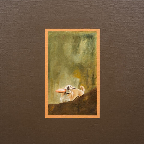 un perro, Óleo y Acrílico, sobre tela de algodón, 30 x 30 cm