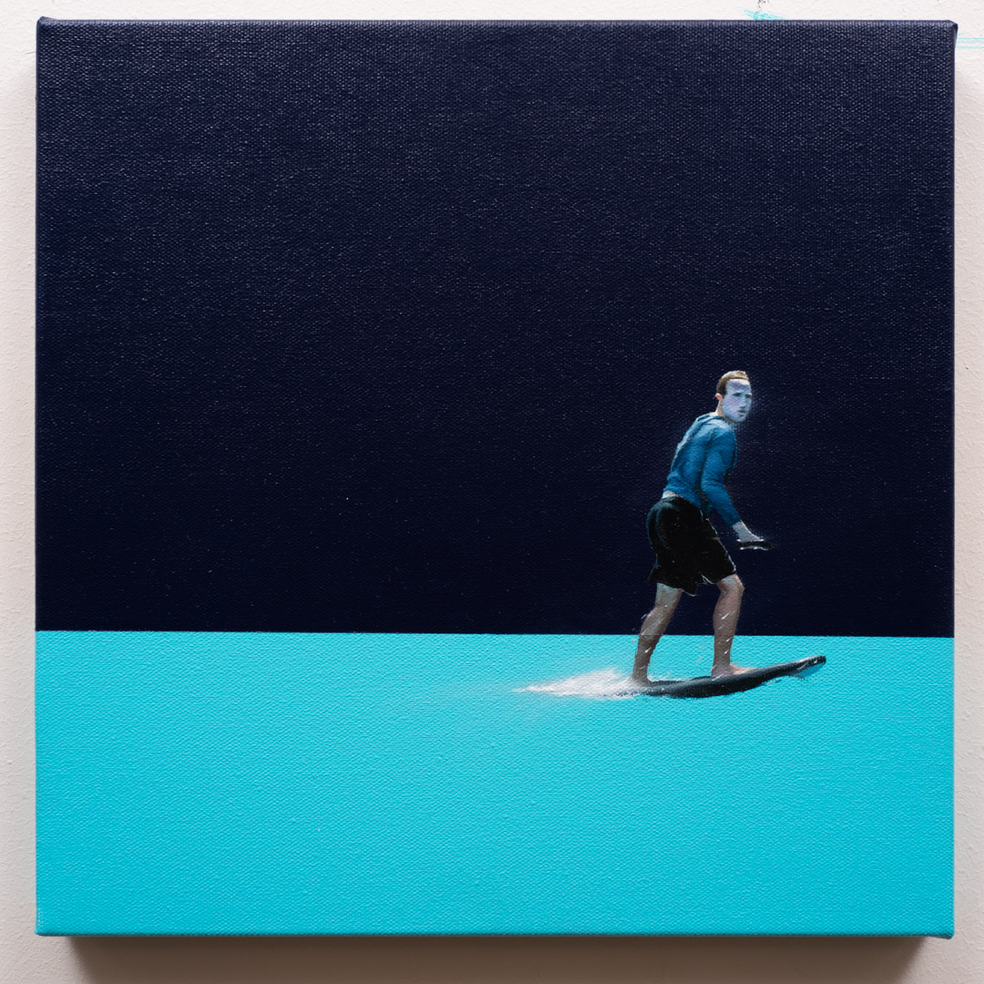 Sick ass Zuck, Oil and Acrylic, About cotton fabric, 30 x 30 cm / 11.8 x 11.8 in