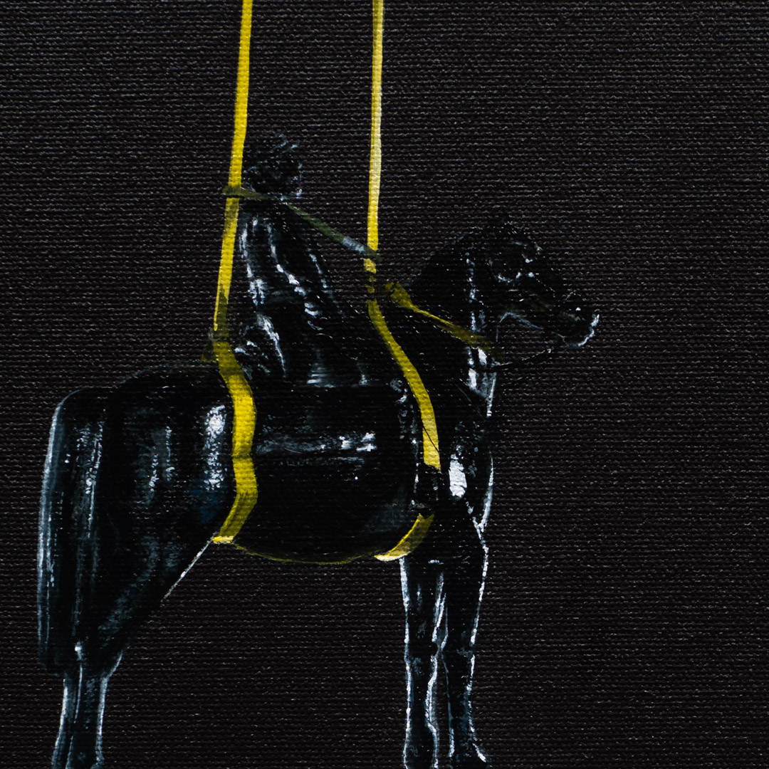bet on the wrong horse, Óleo y Acrílico, sobre tela de algodón, 30 x 30 cm