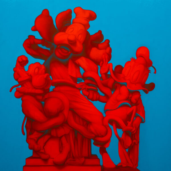 Laocoonte y sus hijos, Óleo, sobre tela de algodón, 100 x 100 cm