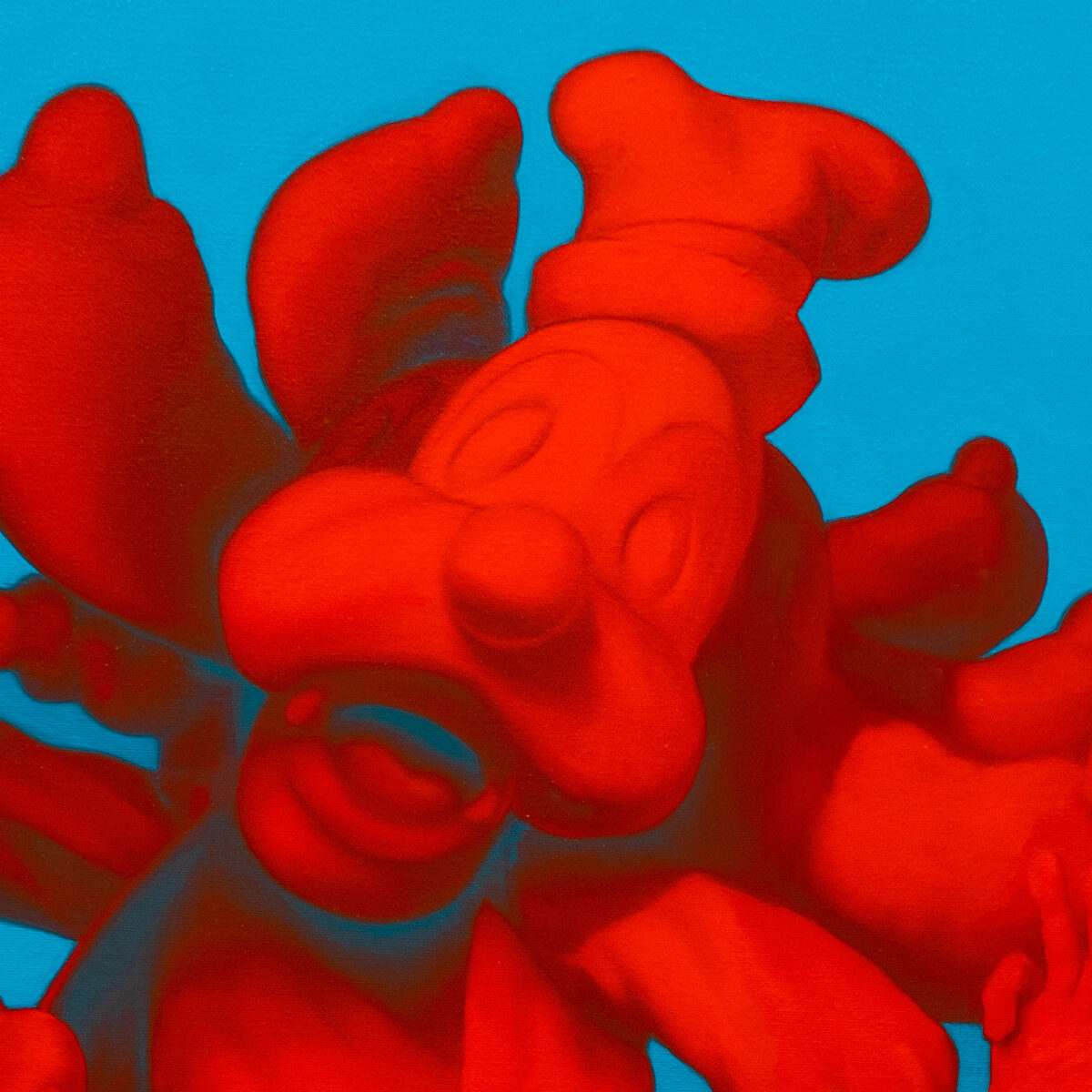 Laocoonte y sus hijos, Óleo, sobre tela de algodón, 100 x 100 cm