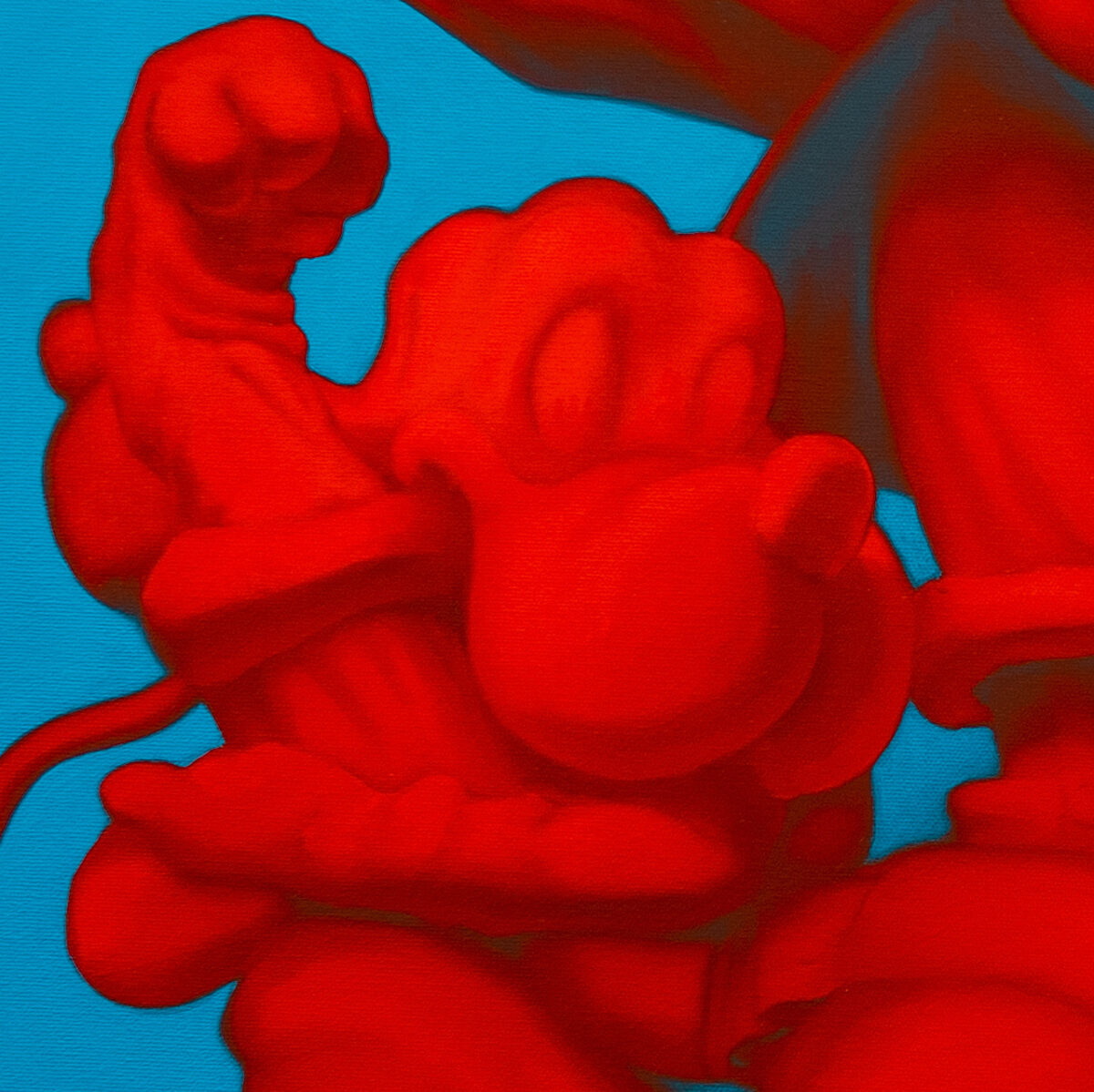 Laocoonte y sus hijos, Óleo, sobre tela de algodón, 100 x 100 cm