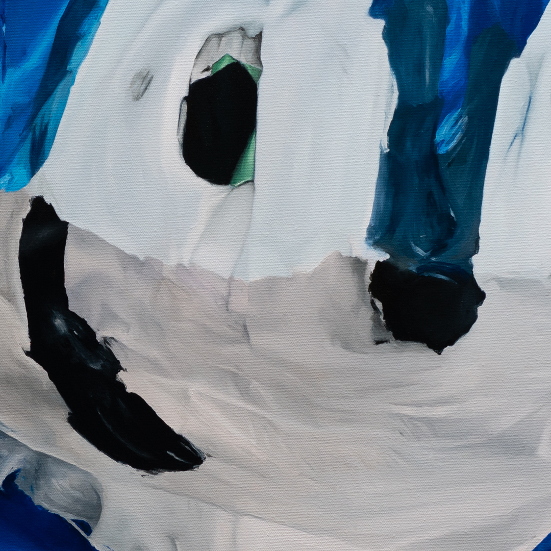 Zonik, Oil and Acrylic, About cotton fabric, 100 x 100 cm / 39 x 39 in