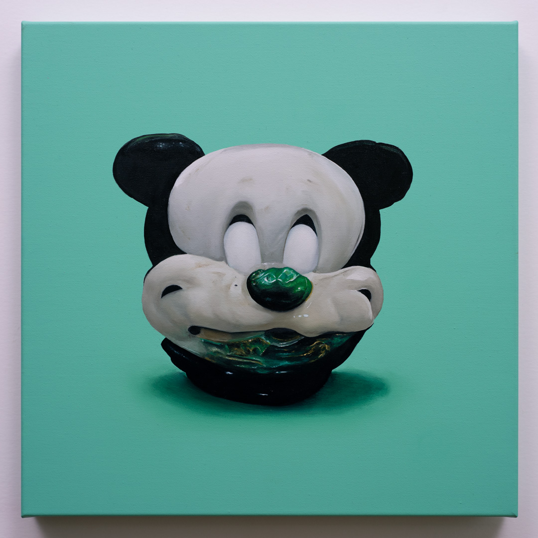 Mi Kei Mao, Óleo y Acrílico, sobre tela de algodón, 30 x 30 cm