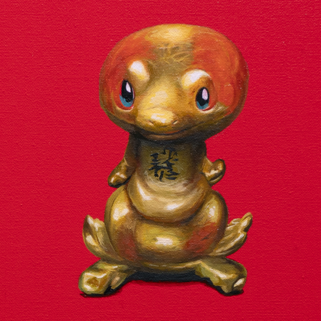 Pocket Monsters, Oil and Acrylic, About cotton fabric, 30 x 30 cm / 11.8 x 11.8 in