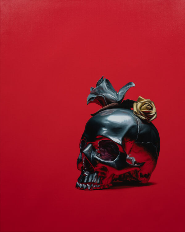 Vanitas, Óleo y Acrílico, sobre tela de algodón, 51 x 40 cm