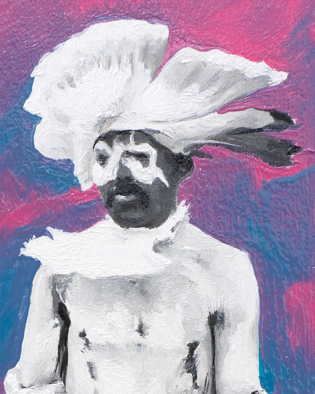 Shaman, Oil, About wooden panel, 18 x 13 cm / 7 x 5.1 in