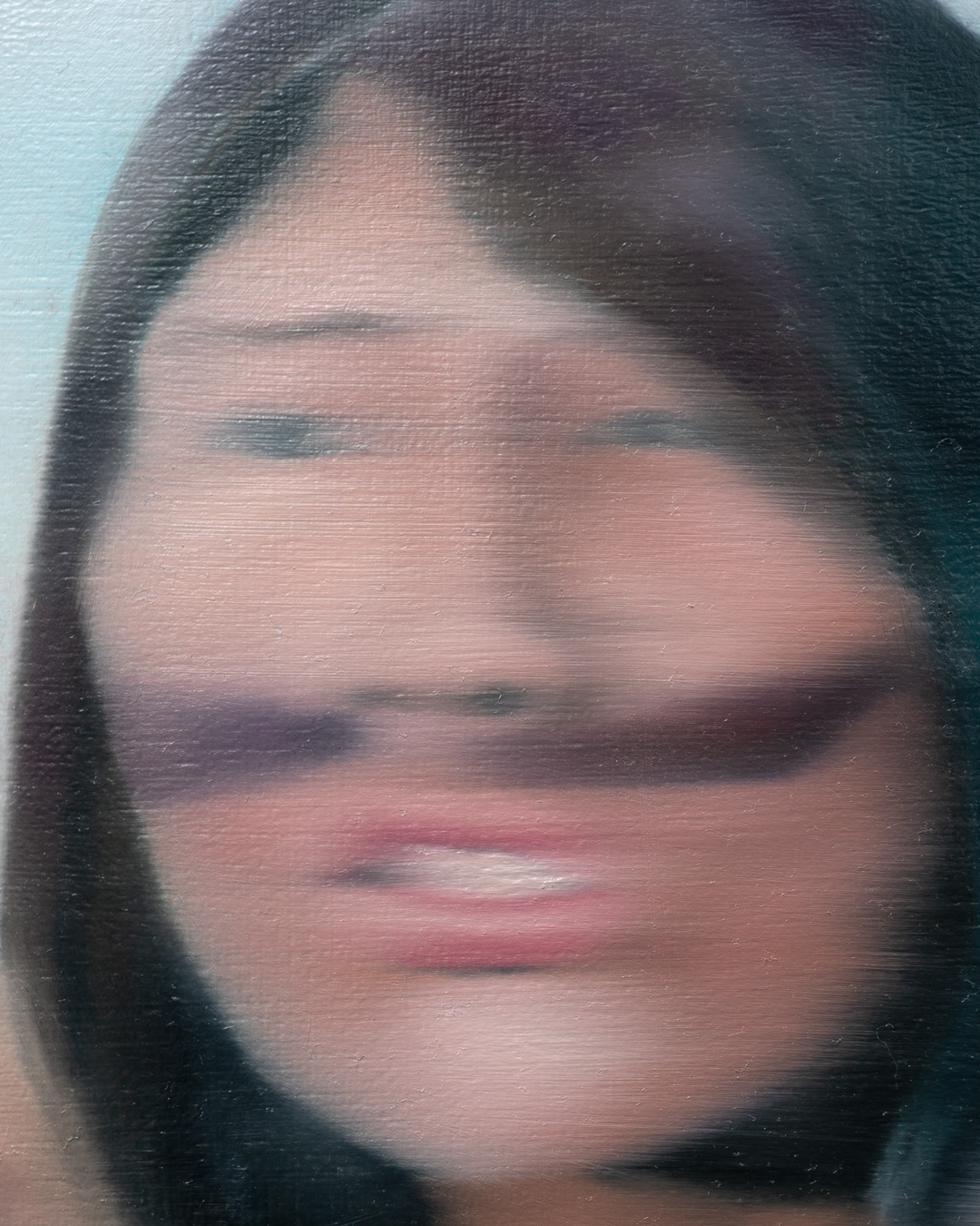 Mujer mirando, Óleo, sobre panel de madera, 18 x 13 cm
