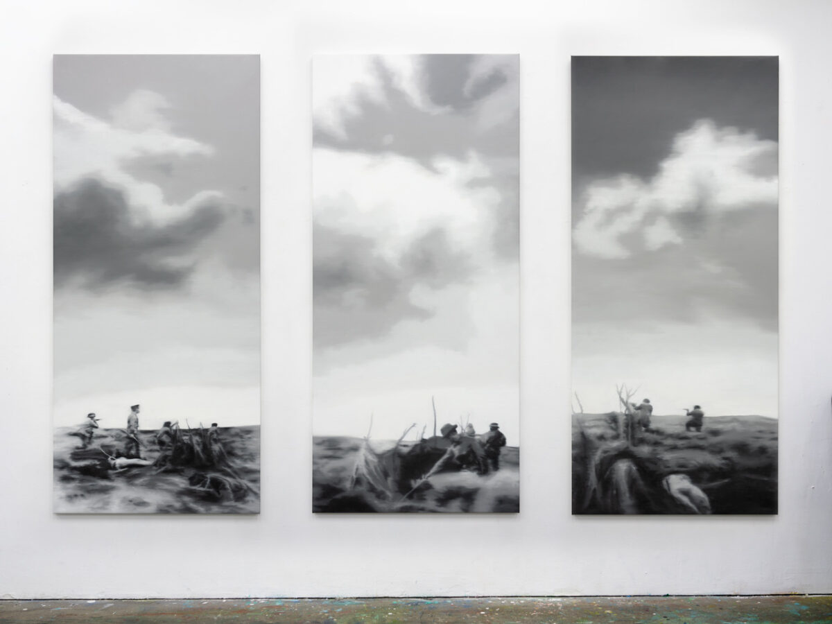El cielo como testigo, Óleo, sobre lino, 200 x 90 cm c/u
