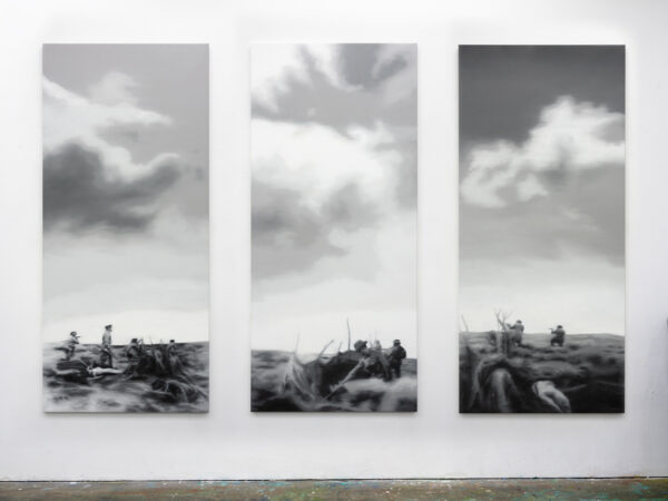 El cielo como testigo, Óleo, sobre lino, 200 x 90 cm c/u