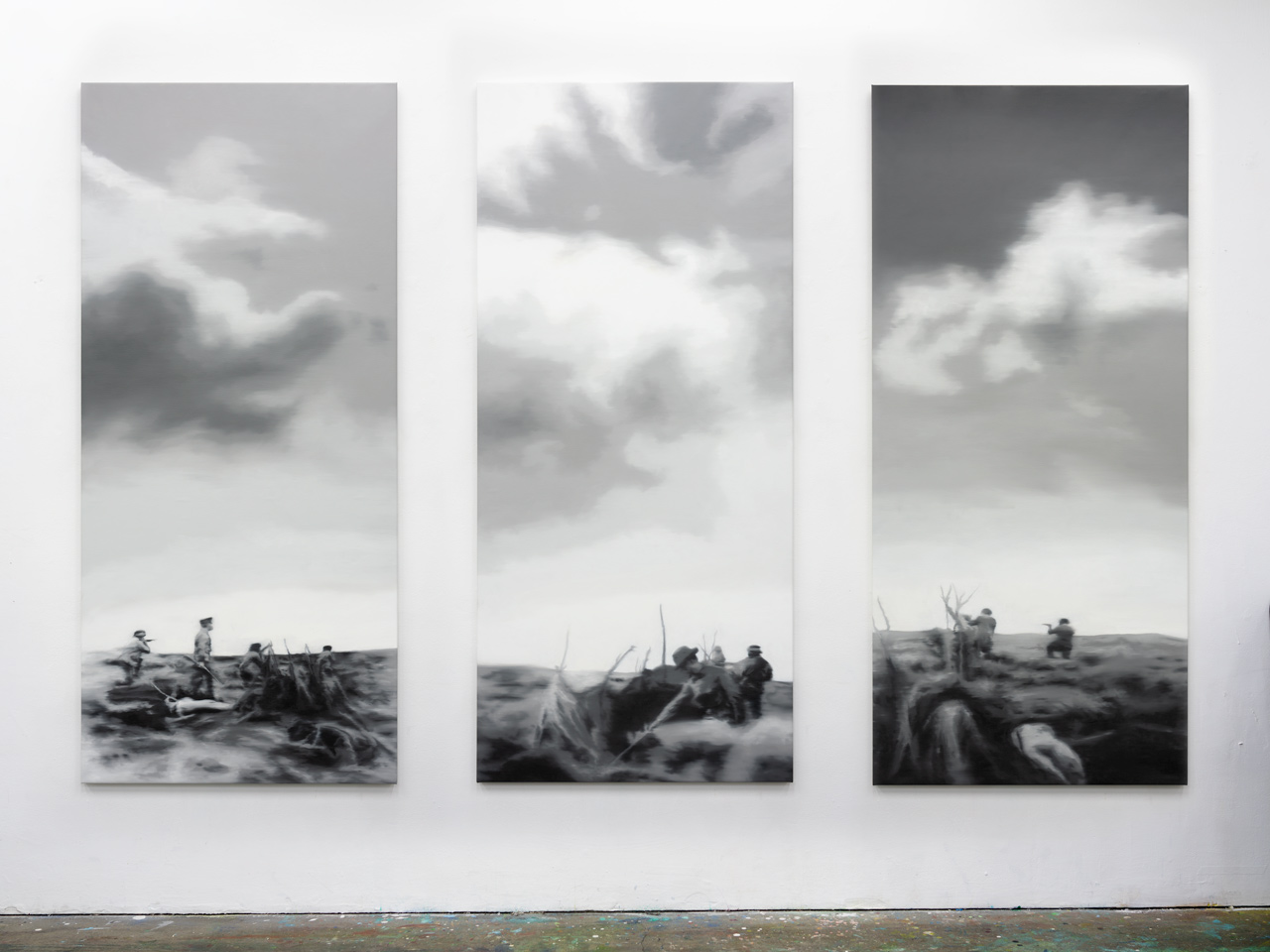 El cielo como testigo, Óleo, sobre lino, 200 x 90 cm c/u