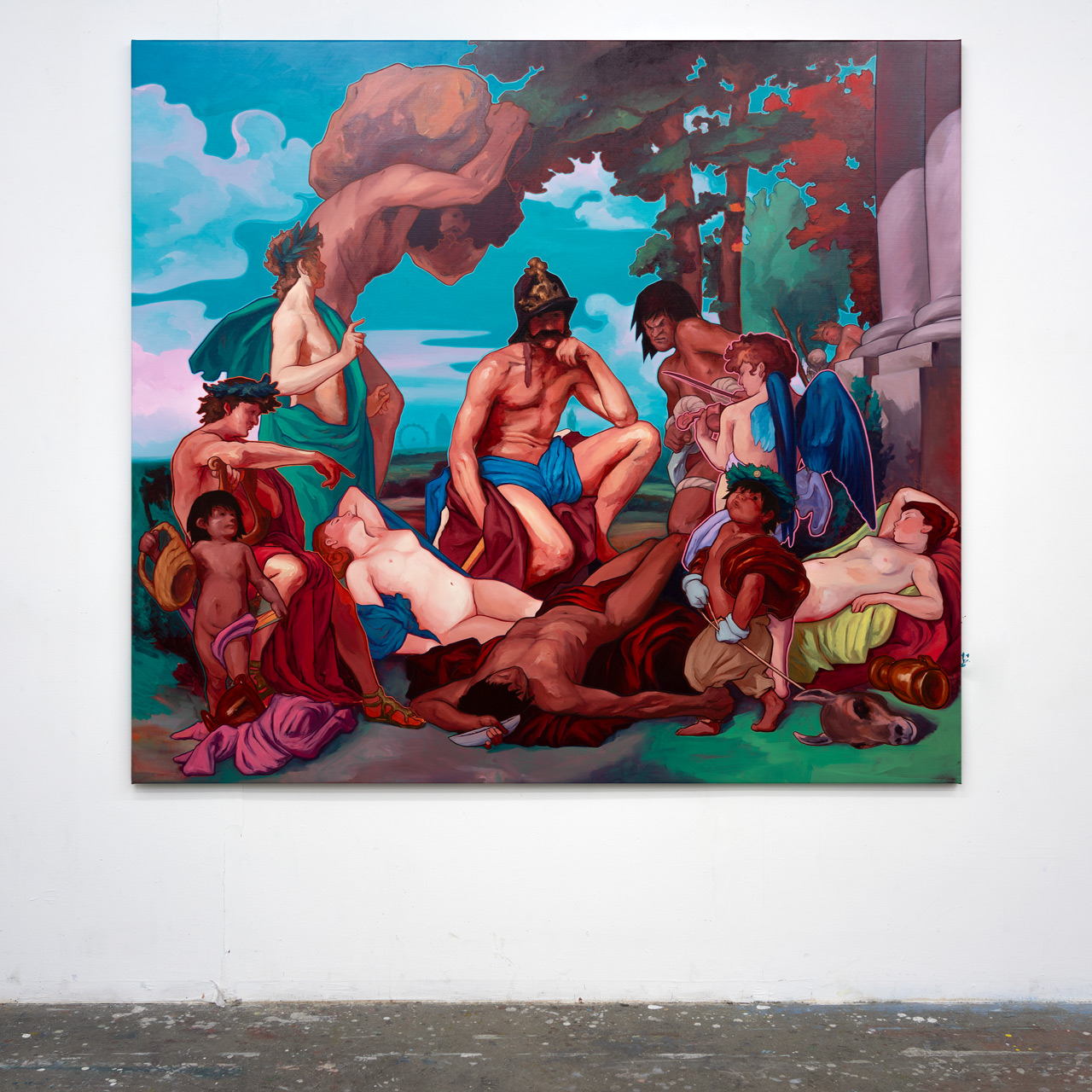 The death of Memory Boat and the sorrow of Captain FitzRoy, Oil, About linen, 170 x 190 cm / 66.9 × 74.8 in