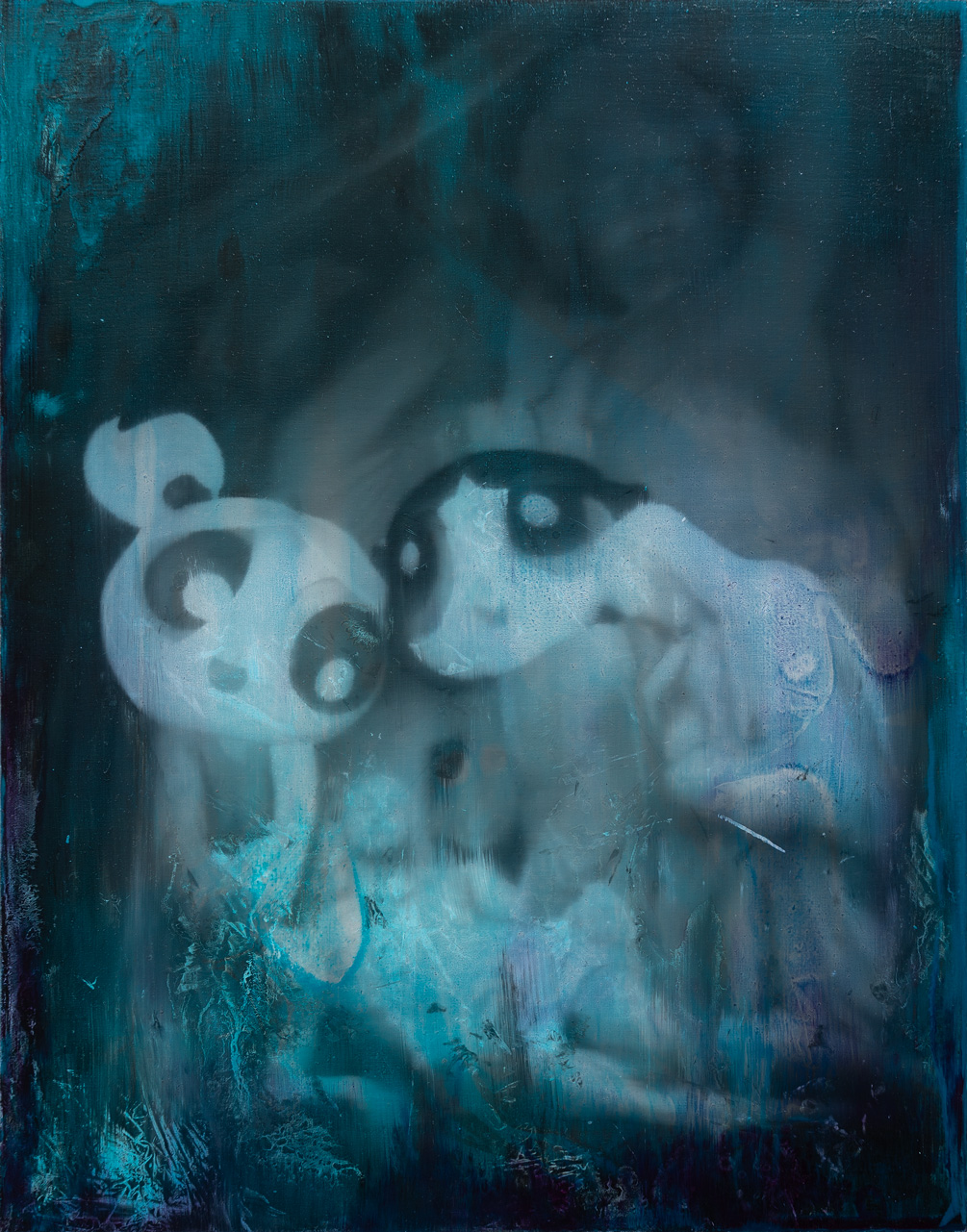Fever dream (descendant), Óleo, sobre panel de madera, 35,4 x 27,8 cm