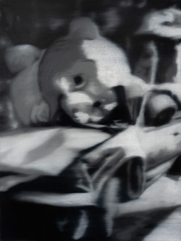Fever dream (bear), Óleo, sobre panel de madera, 30,5 x 22,8 cm