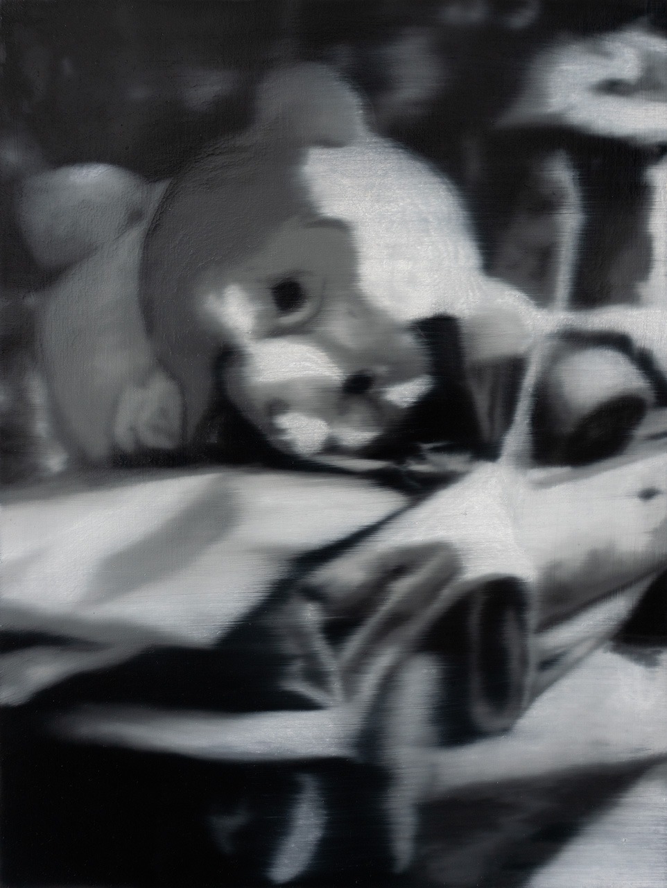 Fever dream (bear), Óleo, sobre panel de madera, 30,5 x 22,8 cm