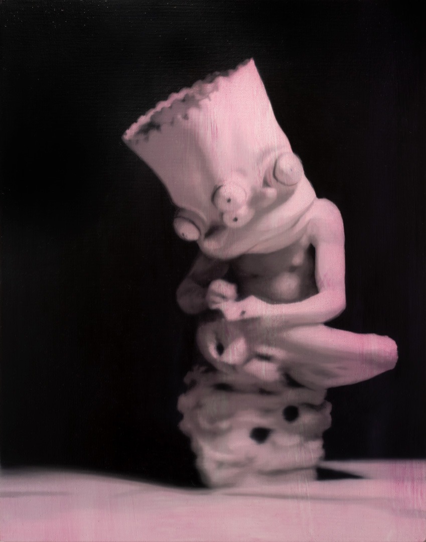Fever dream (spinario), óleo, sobre panel de madera, 35,4 x 27,8 cm