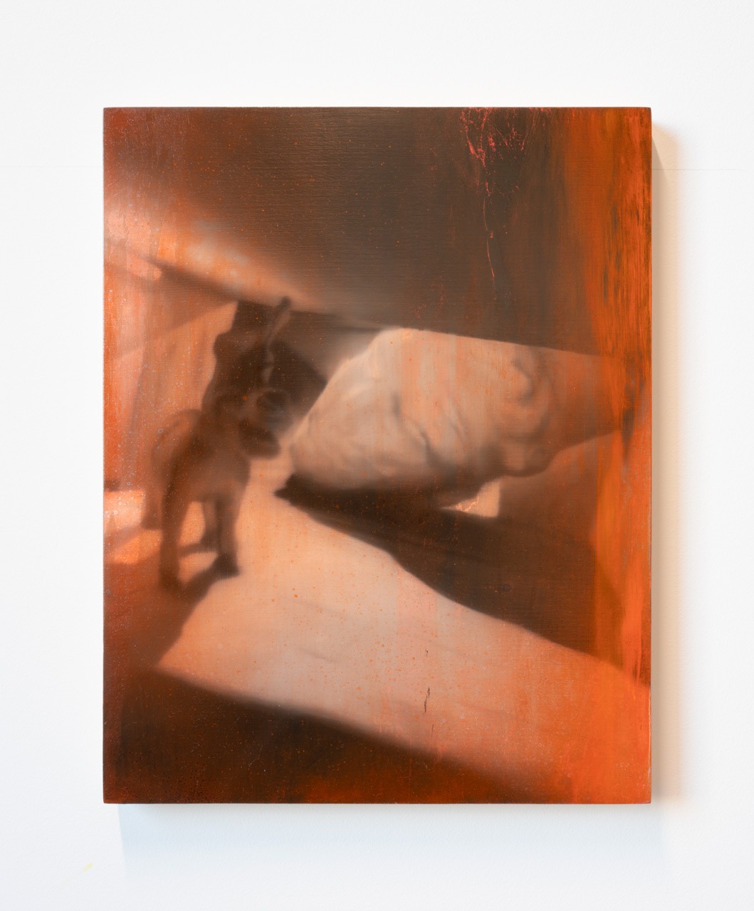 Fever dream (tunnel), Óleo, sobre panel de madera, 35,4 x 27,8 cm